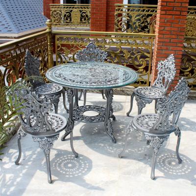 Bàn Ghế Nhôm Đúc Màu Giả Đá